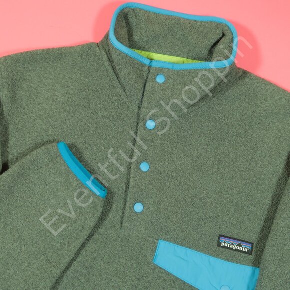 Patagonia Other - Patagonia Pullover Mens S Nickel Gray Epic Blue Snap T Lightweight Synchilla